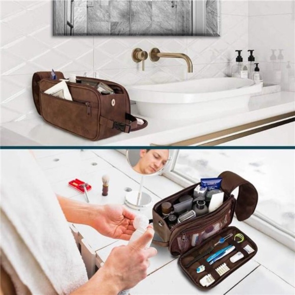 Toiletry Bag for Men, Travel Essentials Shaving Dopp Kit, Mens Travel Bag - Picture 4 of 7